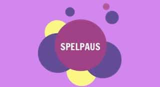 Bild på färgglada bubblor med texten Spelpaus