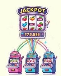 Bild som illustrerar ett jackpottnätverk med slots